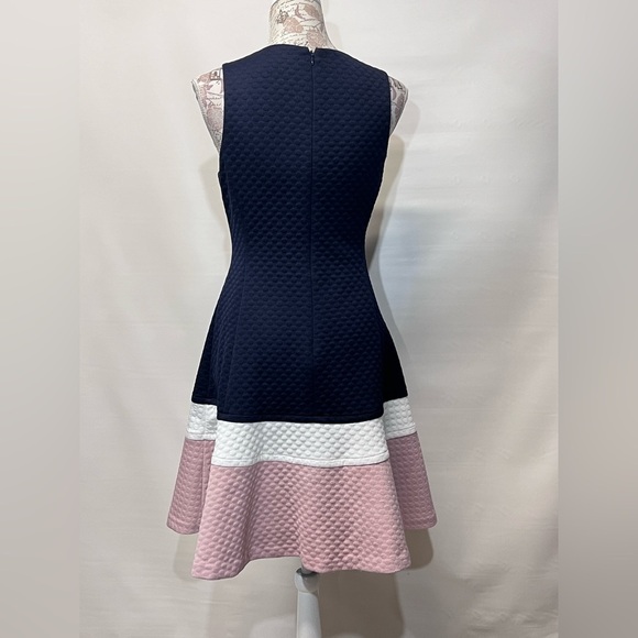ELIZA J  Navy‎ and pink color block sleeveless dress size 6 - Picture 8 of 15